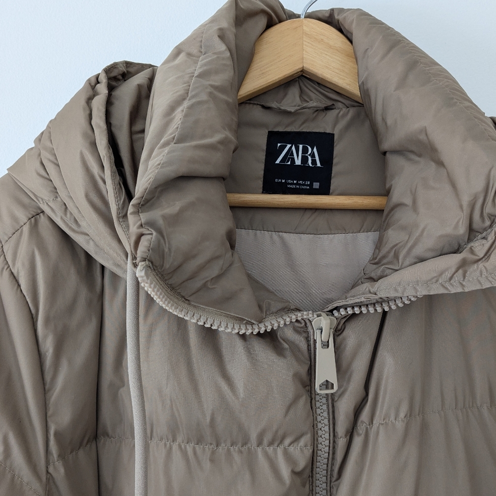 Zara Down Puffer Coat - Picture 6 of 8